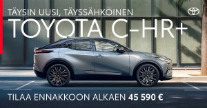 Täysin uusi täyssähköinen Toyota C-HR+ on upea yhdistelmä tyyliä ja tehoa: coupémaiset linjat kohtaavat erinomaisen ajettavuuden...