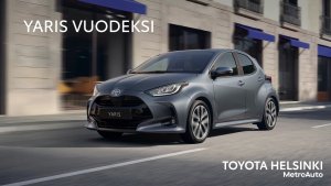 Meiltä nyt AVAJAISTARJOUKSENA erä uusia Toyota Yaris Hybrid -malleja vuodeksi 299 €/kk!