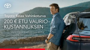 Entistä enemmän turvaa tien päälle: Toyota Relax sisältää nyt myös Vahinkoturvan