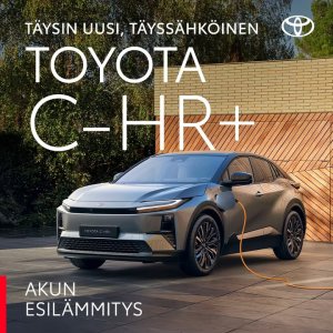 Täysin uusi täyssähköinen Toyota C-HR+ on upea yhdistelmä tyyliä ja tehoa: coupémaiset linjat kohtaavat erinomaisen ajettavuuden...