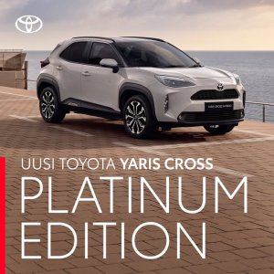 Uusi Yaris Cross Hybrid 130 Platinum Edition -malli tarjoaa runsaasti varusteita, näyttävyyttä ja turvallisuutta