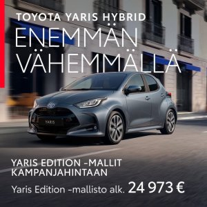 Ikisuosikki Toyota Yaris Hybrid tekee jokaisesta ajomatkasta hauskan ja huolettoman