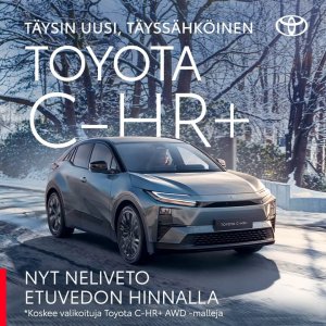 Täysin uusi täyssähköinen Toyota C-HR+ on yhdistelmä tyyliä ja tehoa: coupémaiset linjat kohtaavat erinomaisen ajettavuuden, vai...