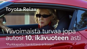 Saat Toyota Relax -turvan käymällä Toyota-merkkihuollossa huoltovälin mukaisesti