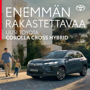 Tähän koko perheesi rakastuu: entistäkin tyylikkäämpi Toyota Corolla Cross Hybrid ihastuttaa käytännöllisellä tilavuudellaan