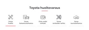 Varaa autohuolto helposti ja nopeasti Toyota-huoltovarauksella