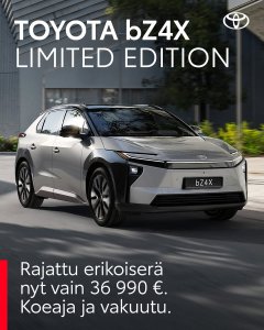 Rajattu erikoiserä Toyota bZ4X Limited Edition -malleja meiltä nyt uskomattomin kampanjahinnoin