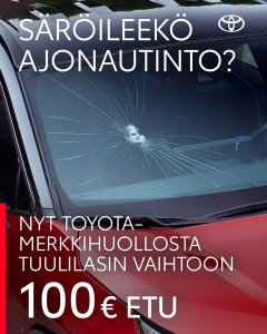 Näköpiirissä huipputarjous: nyt 100 € etu tuulilasin vaihtoon