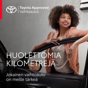 Huolettomia kilometrejä. Toyota Approved Vaihtoautot ovat Toyota-mekaanikon tarkastamia. Saat aina vuoden veloituksettom...