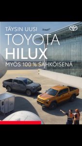 Legendaarinen lujuus ja luotettavuus nyt myös täyssähköisenä. Täysin uusi Toyota Hilux nyt alkaen 56 546 €.