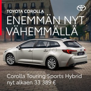 Uusi Corolla Hybrid Active Comfort Edition nyt 33 389 €. Saat nyt enemmän vähemmällä: lisäsimme asiakkaiden toivomia var...